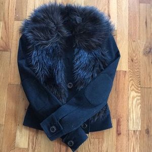 Rachel Zoe Faux Fur & Wool Jacket
